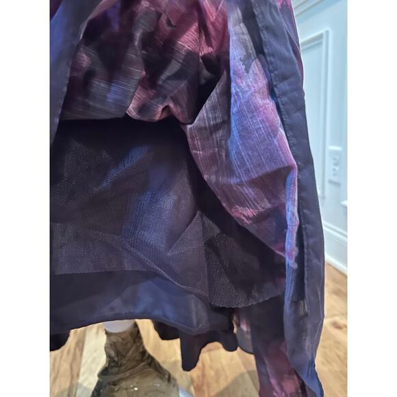 Lela Rose for Neiman Marcus silk blend  Purple Floral Dress - Size 6 - Picture 7 of 8